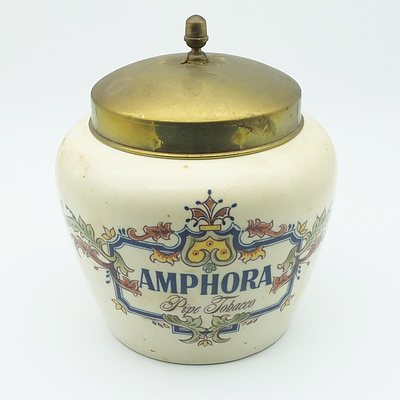 Amphora Zenith, Gouda Holland Tobacco Ad Jar