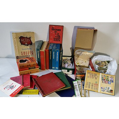 Collection of International Stamps, Booklets and Reference Guides