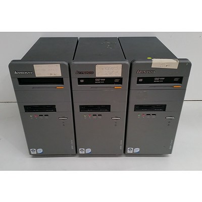 Lenovo 3000 J Series Core 2 Duo (E6300) 1.86GHz Computer - Lot of Seven