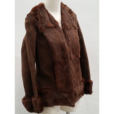 Vintage Suede and Mink Fur Coat