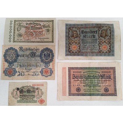 Vintage German and Japanese Occupation Currency
