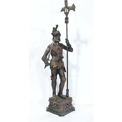 Decorative Metal Figure of St George The Dragon Slayer