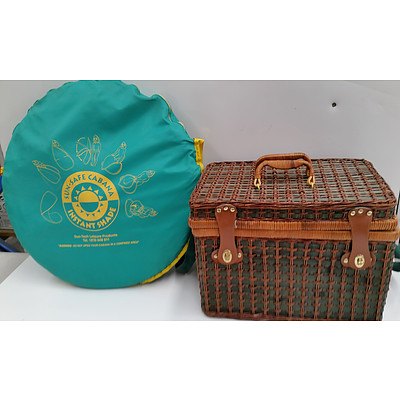 Selection of Luggage, Cane/Picnic Baskets, Sporting Goods, Personal/Infant Care and Homeware