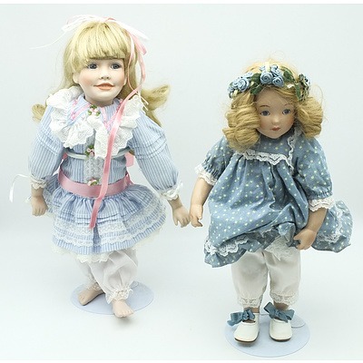 Two Hamilton Collection Porcelain Dolls
