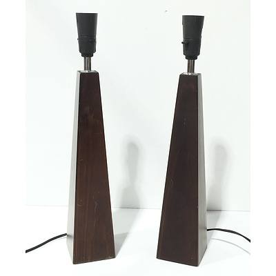 Two Contemporary Tapered Lamp Bases