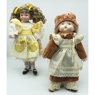 Two Porcelain Dolls One From The Ashton-Drake Galleries