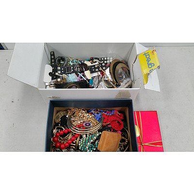 Two Boxes of Costume Jewellery - Various Items