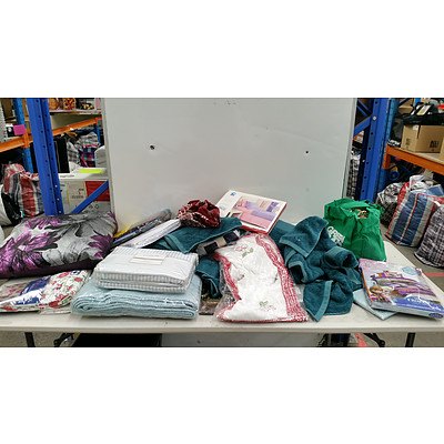 Bulk Lot of Brand New Manchester and Other Bedding/Bathroom Items - RRP $300