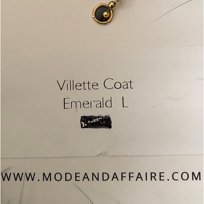 Mode & Affair Emerald Green Ostrich Feather Fur Coat, Value $899