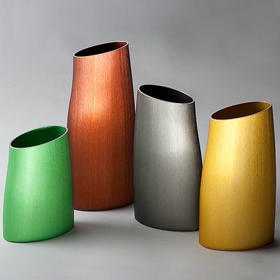 Set of three "Charcoal" FINK Four Seasons Vases, Value $465