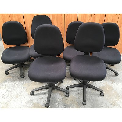 Six Brand New Black Office Chairs, Including Staples and Chair Solutions