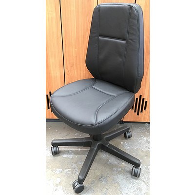 Buro Seating Black Faux Leather Office Chair - Brand New