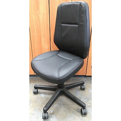 Buro Seating Black Faux Leather Office Chair - Brand New