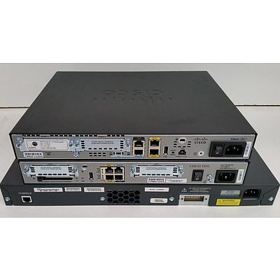 Cisco 1800/1900 Series Integrated Service Routers & Catalyst 2960 Series 24-Port Managed Ethernet Switch - Lot of Three