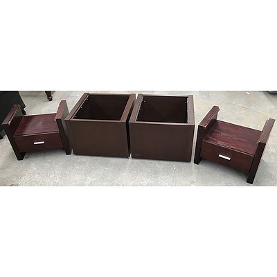 Collection of Bedroom Furniture, Including Tables and Bedside Tables