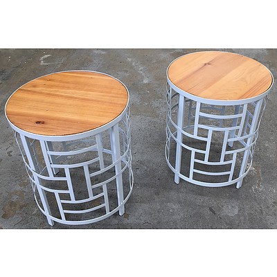 Two Small Contemporary Coffee Tables