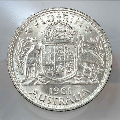 Australian Silver Florin 1961