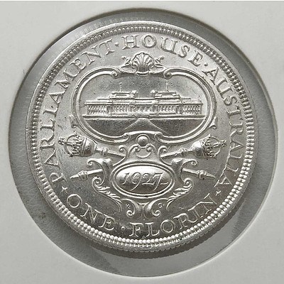 Australia Sterling Silver 1927 Canberra Florin