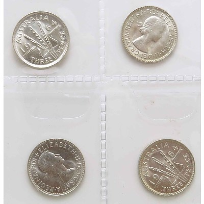 Australian Silver 3 Pences 1964