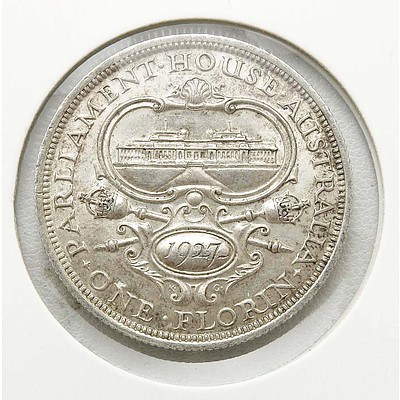 Australian Sterling Silver 1927 Canberra Florin