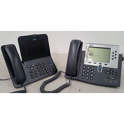 Cisco 7960 & 8945 IP Office Phones - Lot of 9