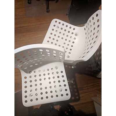 SKÅLBERG / SPORREN Swivel chairs white x 2