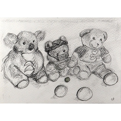 Postcard - Mascot Bears at the Transplant Games