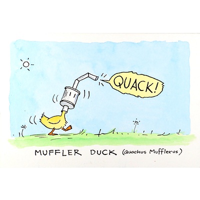 Postcard - Muffler Duck