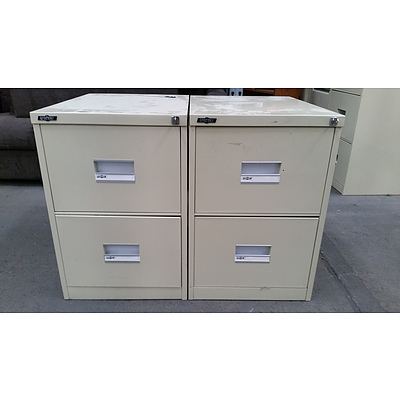 Godfrey Two Drawer Filing Cabinets - Lot of Two