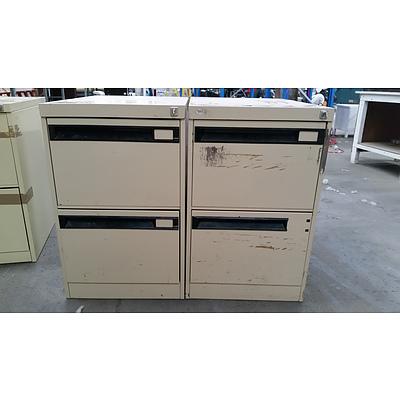 Namco Two Drawer Filing Cabinets - Lot of Two
