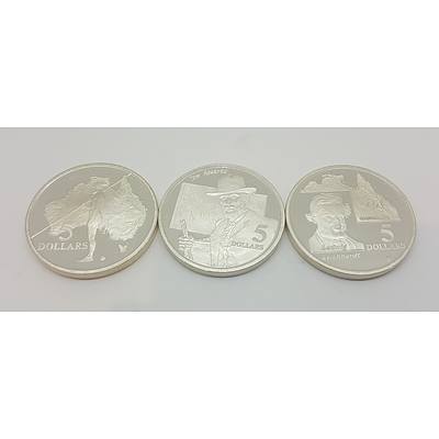 3 Master Pieces in Silver Proof Coins
