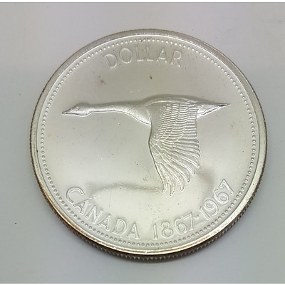 1967 Silver Canadian Goose Dollar