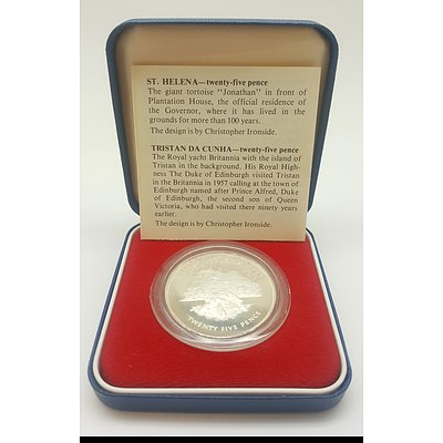 1977 Queen's Silver Jubilee (St Helena) Sterling Silver Proof Coin