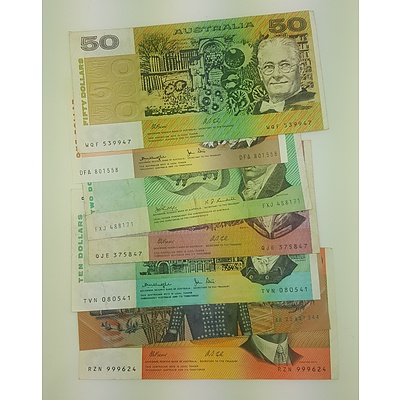 Assorted Australian Paper notes