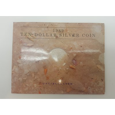 1989 Queensland State Series Ten Dollar Silver Commemorative Coin