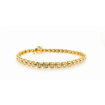 18ct Gold Plated Sterling Silver Tennis Bracelet