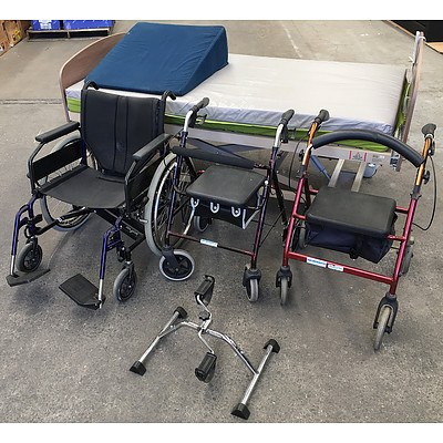 Large Collection of Mobility and Care Items, Including Carewell Electric Mobility Bed - RRP Over $5,000