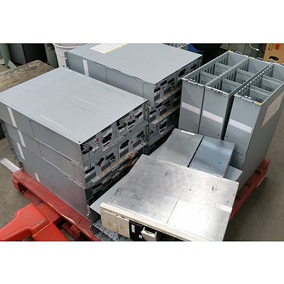 Bulk Lot of Hitachi 15-Bay Hard Drive Arrays & Storage Array Controller - Lot of 15