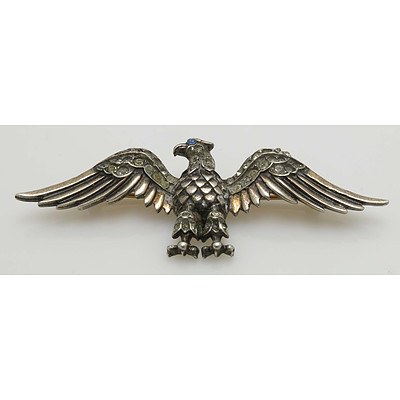 Vintage Sterling Silver Eagle Brooch