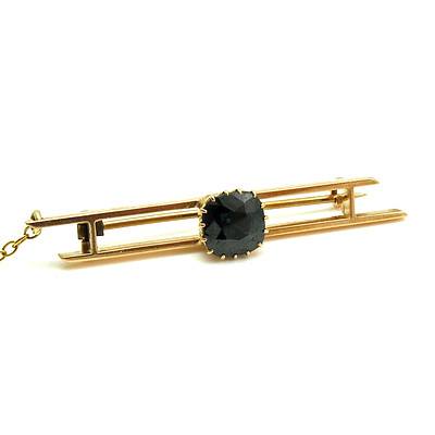 Antique 15ct Gold Sapphire Brooch