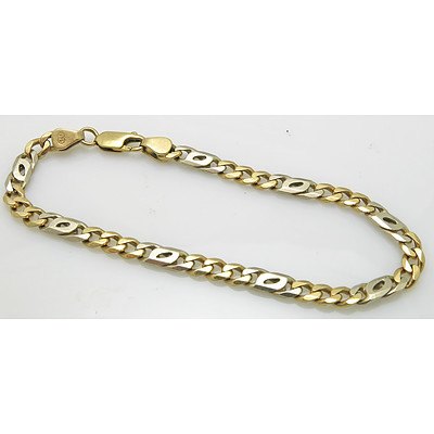 9ct Yellow & White Gold Bracelet