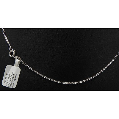 9ct White Gold Cable-link Chain