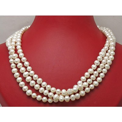 Extra Long Pearl necklace