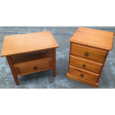 Two Small Bedroom Side Tables