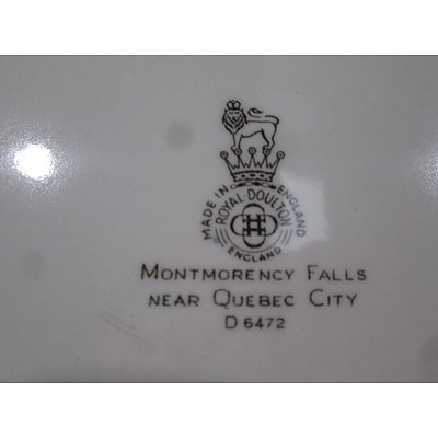 Royal Doulton Glazed Ceramic Plate With Montmorency Falls Scene