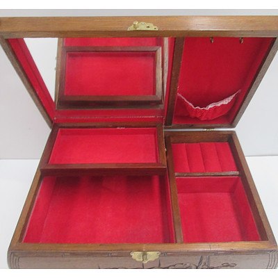 Ornate Carved Jewellery Box
