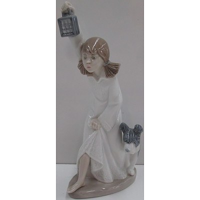 Lladro Nao Who Is There Figurine