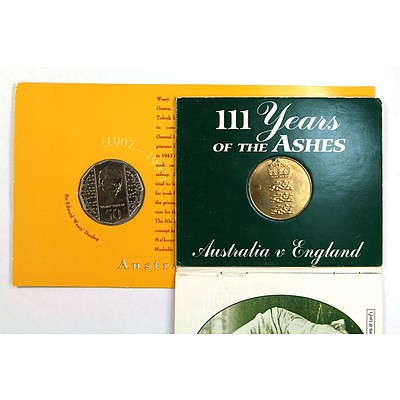 Two Australian Commemorative Coins - Weary Dunlop and 111 Years of Ashes