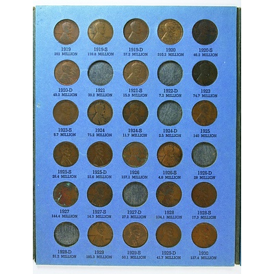 United States Lincoln Head Cent set - incomplete