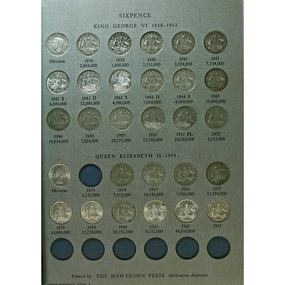 Australian Threepence and Sixpence Set - incomplete